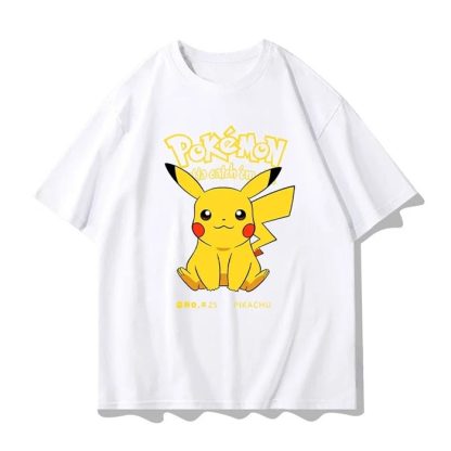 Weiße Gotta catch em all Pokemon T-Shirts mit Mewtu, Relaxo, Pikachu oder Enton Motiv