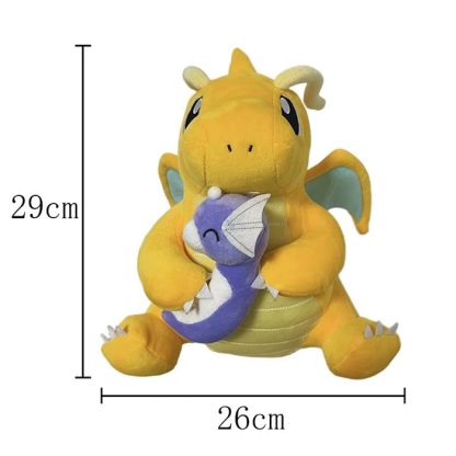 Liebliches Pokemon Dragoran Dragonite mit Dratini Plüsch (ca. 27cm) – Bild 2