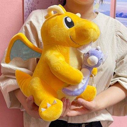 Liebliches Pokemon Dragoran Dragonite mit Dratini Plüsch (ca. 27cm) – Bild 4