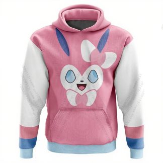 Feelinara Hoodie Sylveon Pokemon Pullover in Blau oder Pink