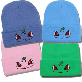 Kuschelige Bisasam Bulbasaur Winter Beanies Mützen in trendigen Farben