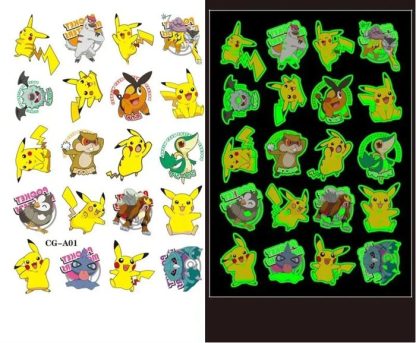 Pokemon Luminous Tattoo Aufkleber für Kinder - Leuchten bei Dunkelheit – Bild 3