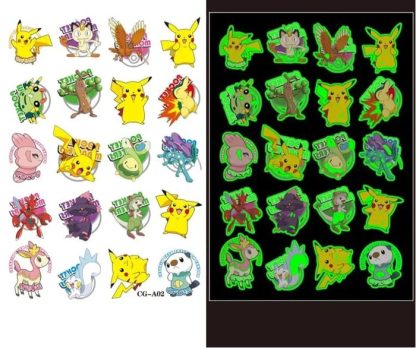 Pokemon Luminous Tattoo Aufkleber für Kinder - Leuchten bei Dunkelheit – Bild 4