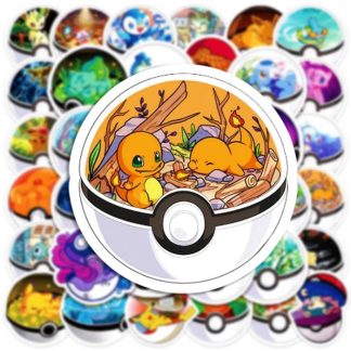 Pokeball Aufkleber Sticker (10/30/50 Stk.)