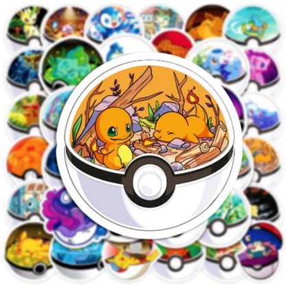 Pokeball Aufkleber Sticker (10/30/50 Stk.)