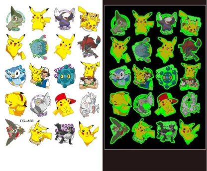 Pokemon Luminous Tattoo Aufkleber für Kinder - Leuchten bei Dunkelheit – Bild 5