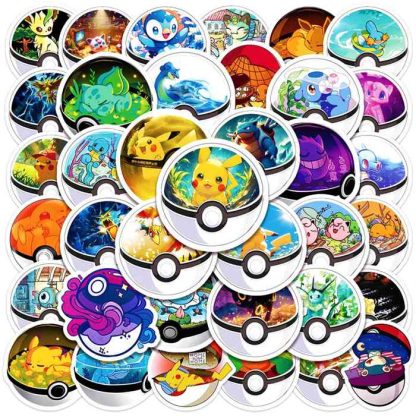Pokeball Aufkleber Sticker (10/30/50 Stk.) – Bild 2