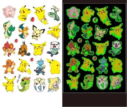 Pokemon Luminous Tattoo Aufkleber für Kinder - Leuchten bei Dunkelheit – Bild 6
