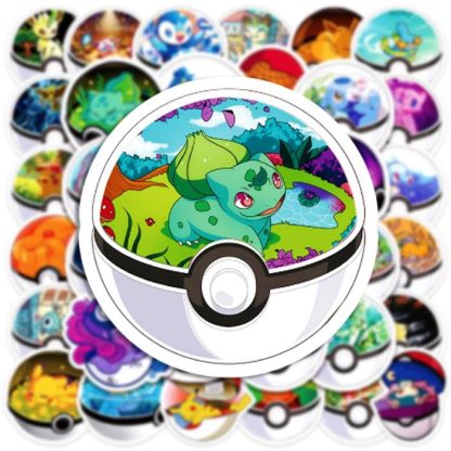 Pokeball Aufkleber Sticker (10/30/50 Stk.) – Bild 3