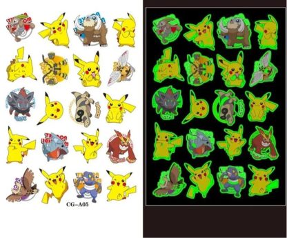 Pokemon Luminous Tattoo Aufkleber für Kinder - Leuchten bei Dunkelheit – Bild 7