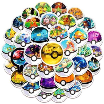 Pokeball Aufkleber Sticker (10/30/50 Stk.) – Bild 4