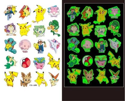 Pokemon Luminous Tattoo Aufkleber für Kinder - Leuchten bei Dunkelheit – Bild 8