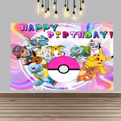 Pokemon Pikachu Kindergeburtstag große Poster Banner Hintergrund Deko – Bild 7