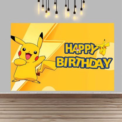 Pokemon Pikachu Kindergeburtstag große Poster Banner Hintergrund Deko – Bild 11