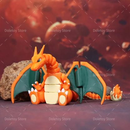 Mega Glurak Charizard X Y Figur mit bewegbaren Flügeln etc. – Bild 6