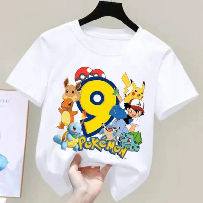 Niedliches Pokemon Kinder T-Shirt mit Alter Jahreszahl für Feier, Kindergeburtstag etc. – Bild 6