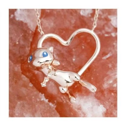 Süße Mew Halskette in Gold oder Rose-Gold – Bild 3