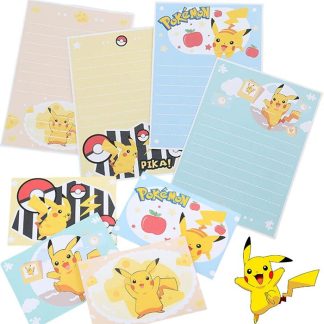 10Per Set Pokemon Pikachu Einladungskarten, Brief mit Umschlag