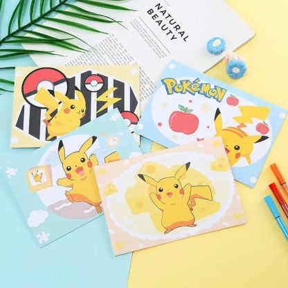 10Per Set Pokemon Pikachu Einladungskarten, Brief mit Umschlag – Bild 3