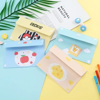 10Per Set Pokemon Pikachu Einladungskarten, Brief mit Umschlag – Bild 5