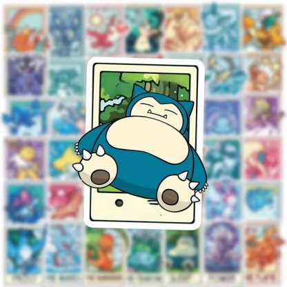 50 Stk. Pokemon Aufkleber Sticker Karten-Look – Bild 2