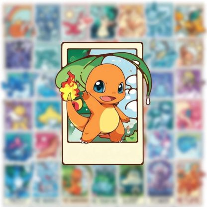 50 Stk. Pokemon Aufkleber Sticker Karten-Look – Bild 5