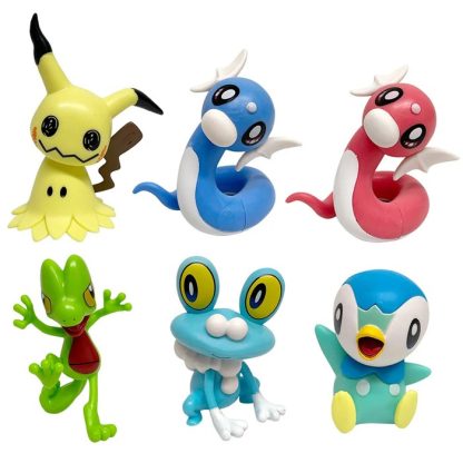 6er Set Pokemon Figuren mit Mimigma Mimikyu, Dratini, Froxy Froakie, Geckarbor Treecko, Plinfa