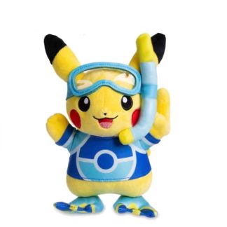 Pikachu Cosplay als Taucher, Mauzi Kuscheltier
