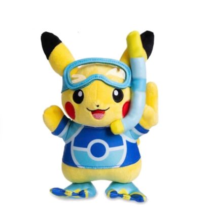 Pikachu Cosplay als Taucher, Mauzi Kuscheltier