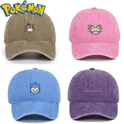 Bunte Pokemon Caps im Jeans Look