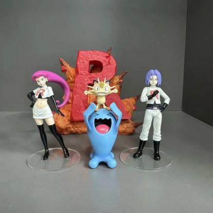 Team Rocket Figuren Set mit Jessie, James, Mauzi und Woingenau – Bild 3