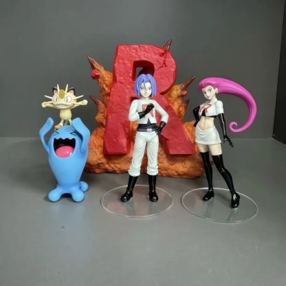 Team Rocket Figuren Set mit Jessie, James, Mauzi und Woingenau – Bild 4
