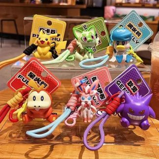 Bunte Pokemon Schlüsselanhänger in 5 verschiedenen Motiven