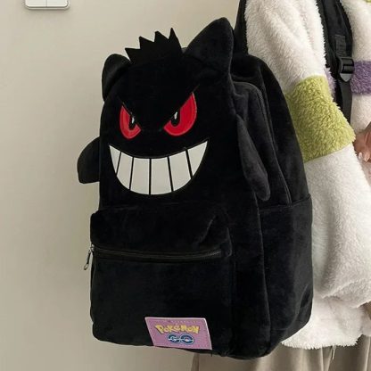 Cooler Gengar Rucksack in Schwarz oder Lila für Freizeit, Schule etc. – Bild 4