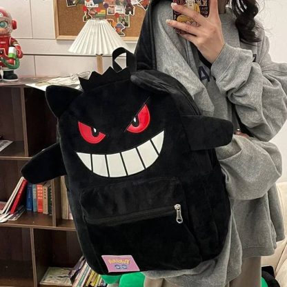 Cooler Gengar Rucksack in Schwarz oder Lila für Freizeit, Schule etc. – Bild 8