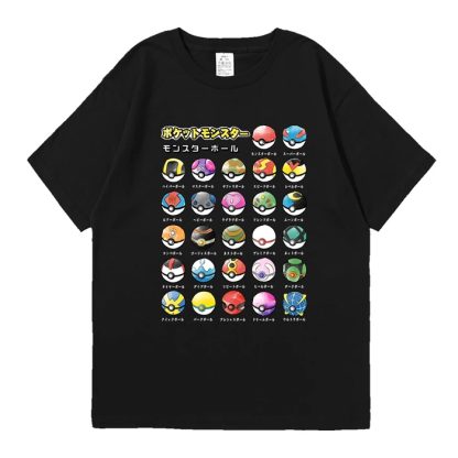 Pokémon T-Shirt mit Poké Ball Sammlung – Bild 2