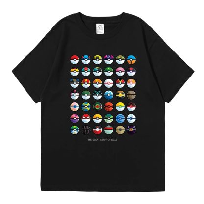 Pokémon T-Shirt mit Poké Ball Sammlung – Bild 3