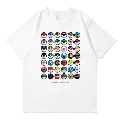 Pokémon T-Shirt mit Poké Ball Sammlung – Bild 4