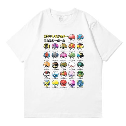 Pokémon T-Shirt mit Poké Ball Sammlung – Bild 5