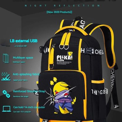 Cooler Pikachu Schul Rucksack – Bild 5