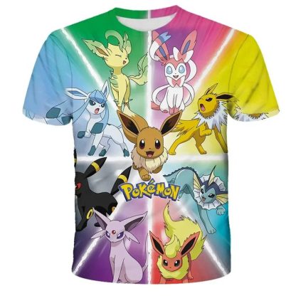 Bunte Farbenfrohe Pokemon T-Shirts für den Sommer