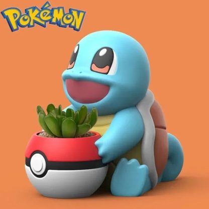 Schiggy Squirtle Figur mit Topf im Pokeball Look – Bild 3