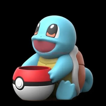 Schiggy Squirtle Figur mit Topf im Pokeball Look – Bild 6
