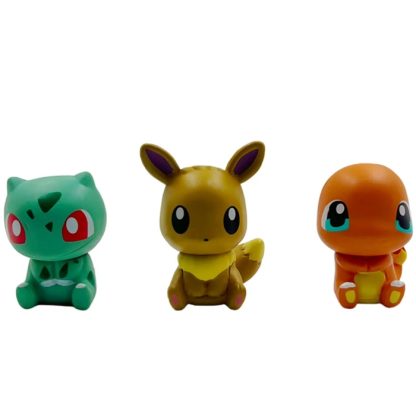 Niedliche Pokemon Figuren im 6er Pack (Pikachu, Evoli, Glumanda, Schiggy, Bulbasaur & Relaxo) – Bild 3