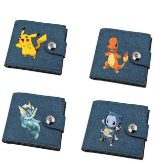 Canvas Portemonnaie mit Pokemon Motiven