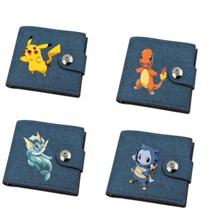 Canvas Portemonnaie mit Pokemon Motiven