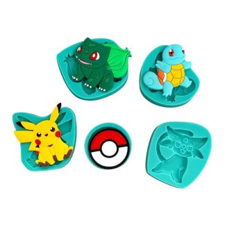 Pokemon Pikachu, Pokeball u. a. Silikon Formen zum backen etc.