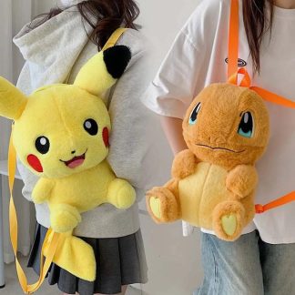 Niedliche Pikachu, Glumanda, Glurak u. a. Flauschige Pokemon Tasche Rucksack