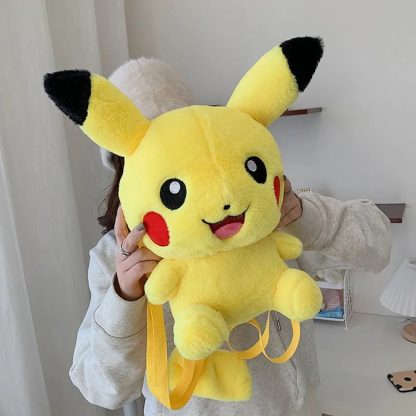 Niedliche Pikachu, Glumanda, Glurak u. a. Flauschige Pokemon Tasche Rucksack – Bild 2