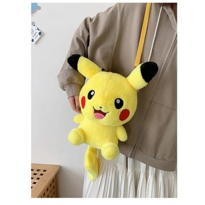 Niedliche Pikachu, Glumanda, Glurak u. a. Flauschige Pokemon Tasche Rucksack – Bild 3